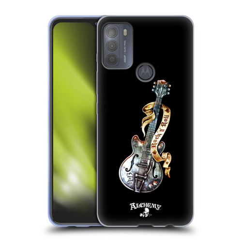 Alchemy Gothic Illustration Rock'it 56 Guitar Soft Gel Case for Motorola Moto G50