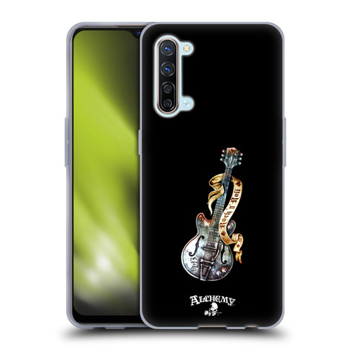 Alchemy Gothic Illustration Rock'it 56 Guitar Soft Gel Case for OPPO Find X2 Lite 5G