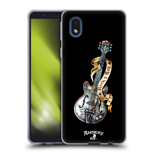 Alchemy Gothic Illustration Rock'it 56 Guitar Soft Gel Case for Samsung Galaxy A01 Core (2020)
