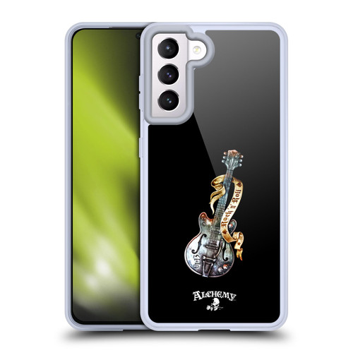 Alchemy Gothic Illustration Rock'it 56 Guitar Soft Gel Case for Samsung Galaxy S21 5G