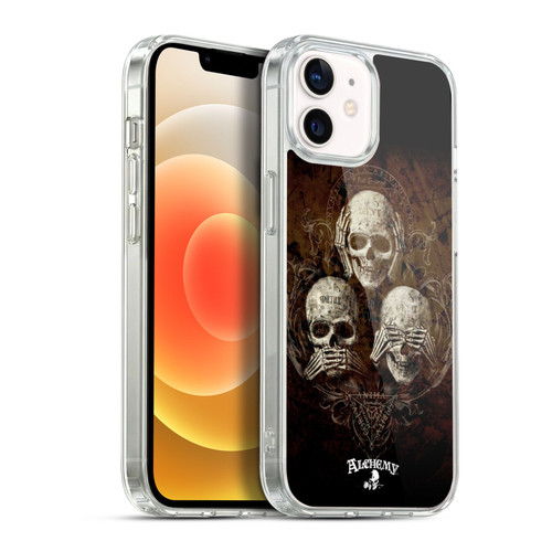 Alchemy Gothic Skull No Evil Three Skull Soft Gel Case for Apple iPhone 12 / iPhone 12 Pro & MagSafe