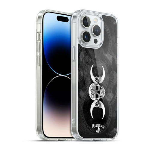Alchemy Gothic Skull Dark Goddess Moon Soft Gel Case for Apple iPhone 14 Pro Max