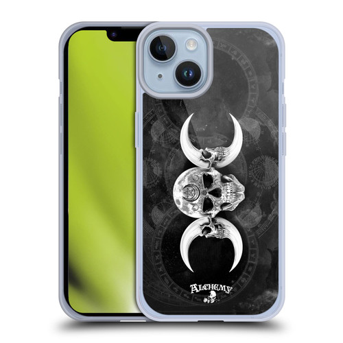 Alchemy Gothic Skull Dark Goddess Moon Soft Gel Case for Apple iPhone 14