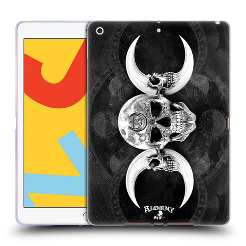 Alchemy Gothic Skull Dark Goddess Moon Soft Gel Case for Apple iPad 10.2 2019/2020/2021