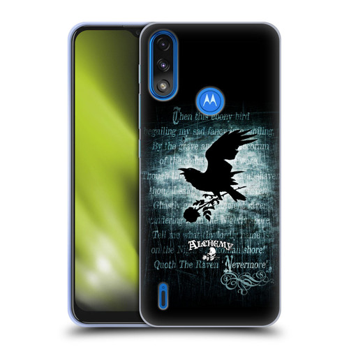 Alchemy Gothic Wing Nevermore Soft Gel Case for Motorola Moto E7 Power / Moto E7i Power