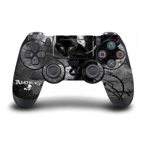 Alchemy Gothic Gothic Nine Lives Of Poe Skull Cat Vinyl Sticker Skin Decal Cover for Sony DualShock 4 Controller