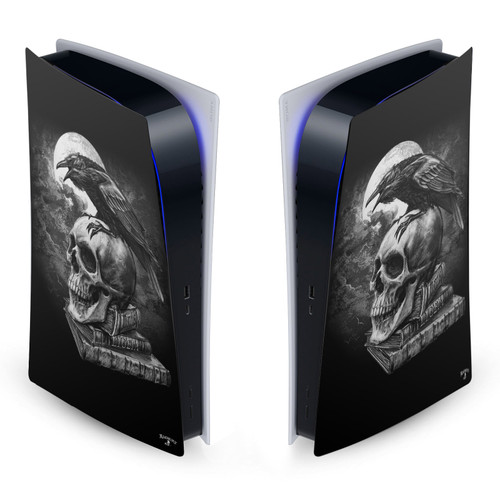 Alchemy Gothic Gothic Poe's Raven Vinyl Sticker Skin Decal Cover for Sony PS5 Digital Edition Console