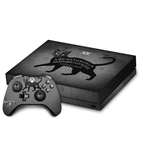 Alchemy Gothic Gothic Black Cat Spirit Board Vinyl Sticker Skin Decal Cover for Microsoft Xbox One X Bundle