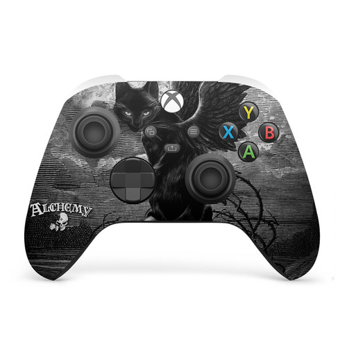 Alchemy Gothic Gothic Nine Lives Of Poe Skull Cat Vinyl Sticker Skin Decal Cover for Microsoft Xbox Series X / Series S Controller