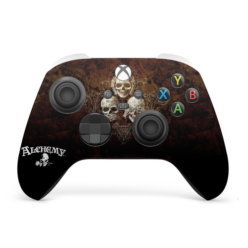 Alchemy Gothic Gothic No Evil Three Skull Vinyl Sticker Skin Decal Cover for Microsoft Xbox Series X / Series S Controller