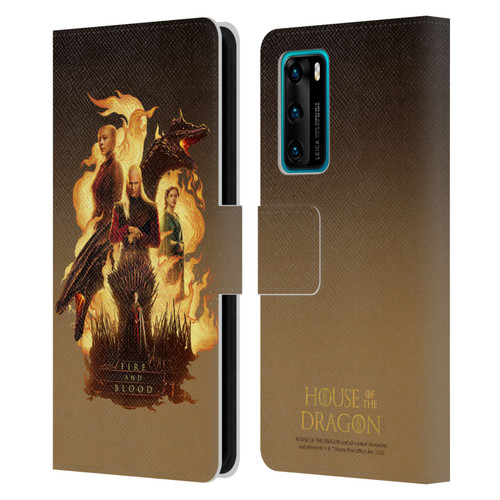 House Of The Dragon: Television Series Art Fire And Blood Leather Book Wallet Case Cover For Huawei P40 5G