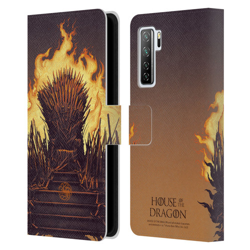 House Of The Dragon: Television Series Art Iron Throne Leather Book Wallet Case Cover For Huawei Nova 7 SE/P40 Lite 5G