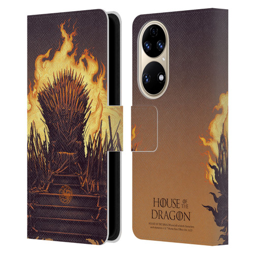 House Of The Dragon: Television Series Art Iron Throne Leather Book Wallet Case Cover For Huawei P50