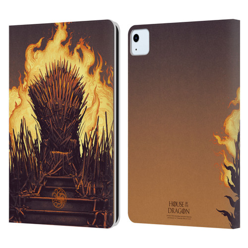 House Of The Dragon: Television Series Art Iron Throne Leather Book Wallet Case Cover For Apple iPad Air 2020 / 2022