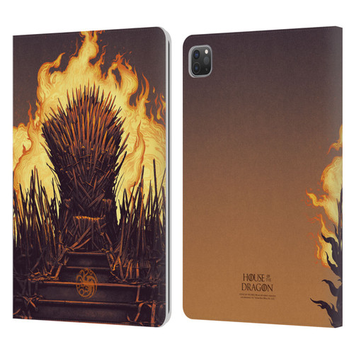 House Of The Dragon: Television Series Art Iron Throne Leather Book Wallet Case Cover For Apple iPad Pro 11 2020 / 2021 / 2022
