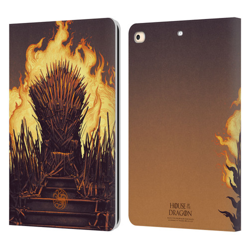House Of The Dragon: Television Series Art Iron Throne Leather Book Wallet Case Cover For Apple iPad 9.7 2017 / iPad 9.7 2018