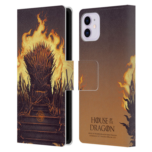 House Of The Dragon: Television Series Art Iron Throne Leather Book Wallet Case Cover For Apple iPhone 11