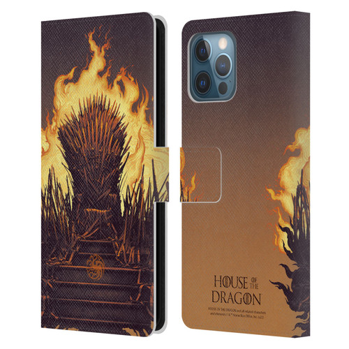 House Of The Dragon: Television Series Art Iron Throne Leather Book Wallet Case Cover For Apple iPhone 12 Pro Max