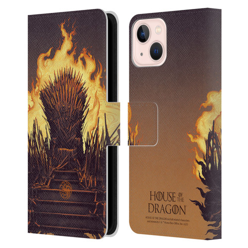 House Of The Dragon: Television Series Art Iron Throne Leather Book Wallet Case Cover For Apple iPhone 13
