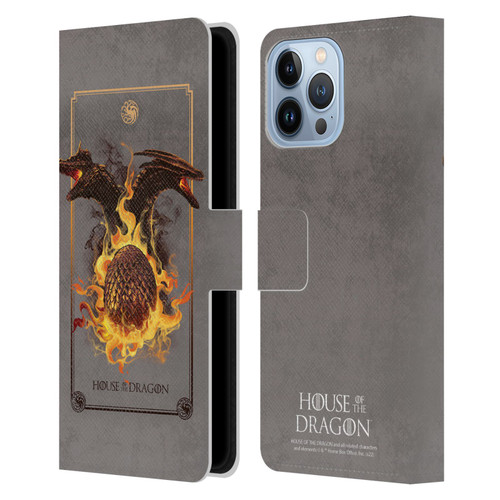 House Of The Dragon: Television Series Art Syrax and Caraxes Leather Book Wallet Case Cover For Apple iPhone 13 Pro Max