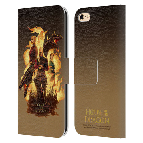 House Of The Dragon: Television Series Art Fire And Blood Leather Book Wallet Case Cover For Apple iPhone 6 / iPhone 6s