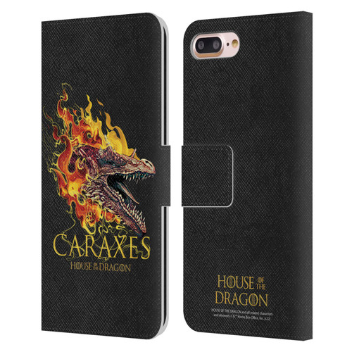House Of The Dragon: Television Series Art Caraxes Leather Book Wallet Case Cover For Apple iPhone 7 Plus / iPhone 8 Plus