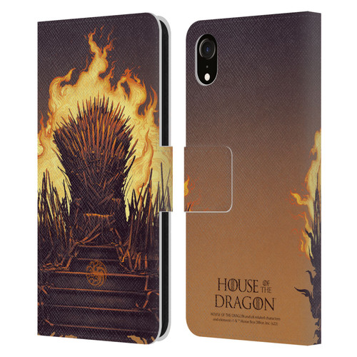 House Of The Dragon: Television Series Art Iron Throne Leather Book Wallet Case Cover For Apple iPhone XR
