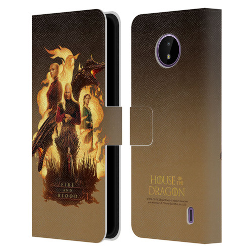 House Of The Dragon: Television Series Art Fire And Blood Leather Book Wallet Case Cover For Nokia C10 / C20