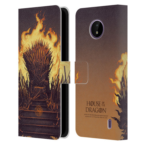House Of The Dragon: Television Series Art Iron Throne Leather Book Wallet Case Cover For Nokia C10 / C20