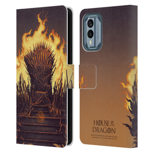 House Of The Dragon: Television Series Art Iron Throne Leather Book Wallet Case Cover For Nokia X30