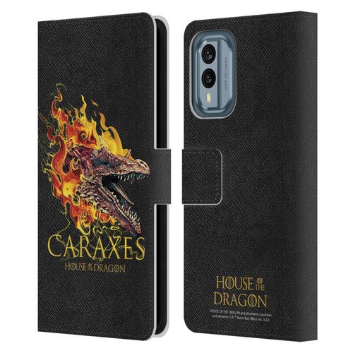 House Of The Dragon: Television Series Art Caraxes Leather Book Wallet Case Cover For Nokia X30