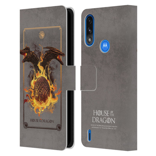 House Of The Dragon: Television Series Art Syrax and Caraxes Leather Book Wallet Case Cover For Motorola Moto E7 Power / Moto E7i Power
