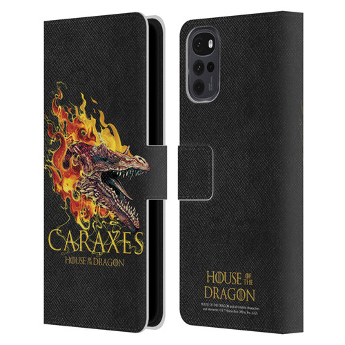 House Of The Dragon: Television Series Art Caraxes Leather Book Wallet Case Cover For Motorola Moto G22