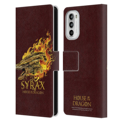 House Of The Dragon: Television Series Art Syrax Leather Book Wallet Case Cover For Motorola Moto G52