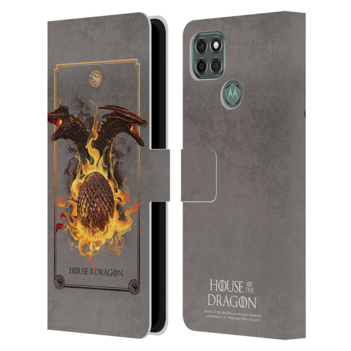 House Of The Dragon: Television Series Art Syrax and Caraxes Leather Book Wallet Case Cover For Motorola Moto G9 Power