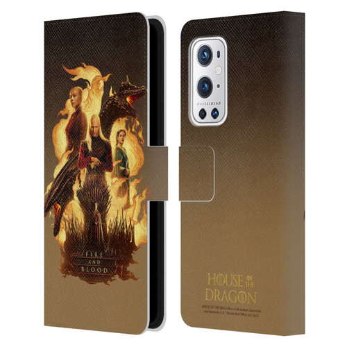 House Of The Dragon: Television Series Art Fire And Blood Leather Book Wallet Case Cover For OnePlus 9 Pro