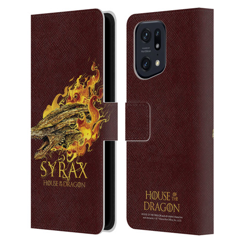House Of The Dragon: Television Series Art Syrax Leather Book Wallet Case Cover For OPPO Find X5 Pro