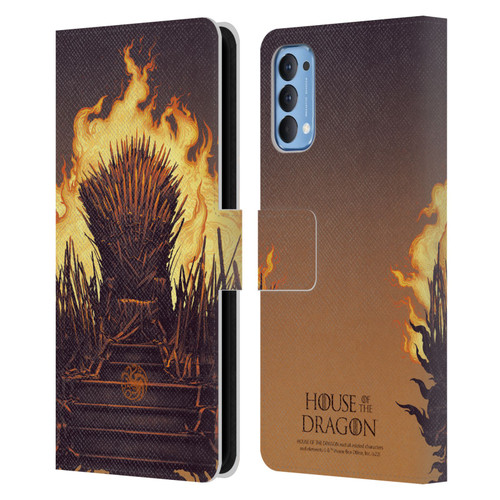 House Of The Dragon: Television Series Art Iron Throne Leather Book Wallet Case Cover For OPPO Reno 4 5G