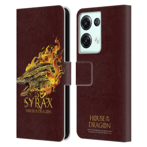 House Of The Dragon: Television Series Art Syrax Leather Book Wallet Case Cover For OPPO Reno8 Pro