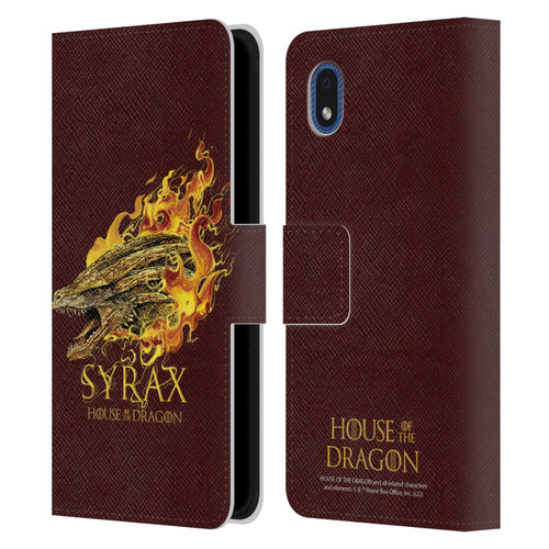 House Of The Dragon: Television Series Art Syrax Leather Book Wallet Case Cover For Samsung Galaxy A01 Core (2020)