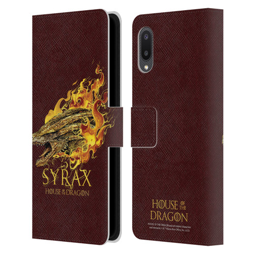 House Of The Dragon: Television Series Art Syrax Leather Book Wallet Case Cover For Samsung Galaxy A02/M02 (2021)