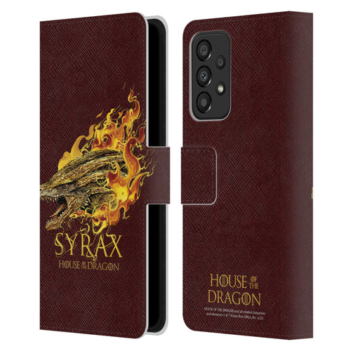 House Of The Dragon: Television Series Art Syrax Leather Book Wallet Case Cover For Samsung Galaxy A33 5G (2022)