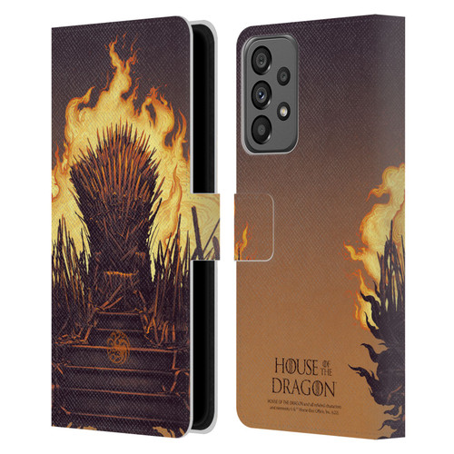 House Of The Dragon: Television Series Art Iron Throne Leather Book Wallet Case Cover For Samsung Galaxy A73 5G (2022)