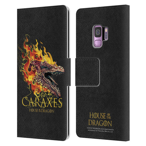 House Of The Dragon: Television Series Art Caraxes Leather Book Wallet Case Cover For Samsung Galaxy S9