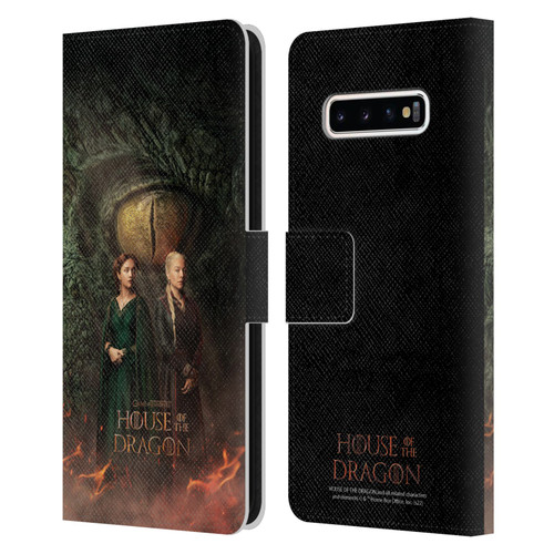 House Of The Dragon: Television Series Art Poster Leather Book Wallet Case Cover For Samsung Galaxy S10+ / S10 Plus