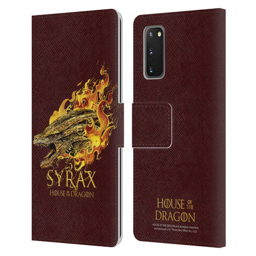 House Of The Dragon: Television Series Art Syrax Leather Book Wallet Case Cover For Samsung Galaxy S20 / S20 5G