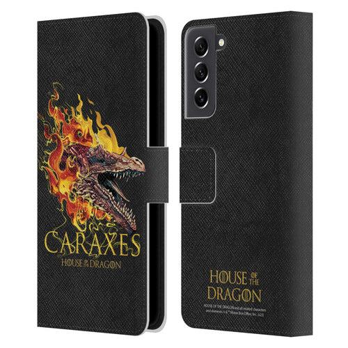 House Of The Dragon: Television Series Art Caraxes Leather Book Wallet Case Cover For Samsung Galaxy S21 FE 5G