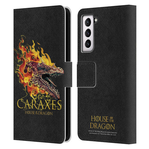 House Of The Dragon: Television Series Art Caraxes Leather Book Wallet Case Cover For Samsung Galaxy S21 5G