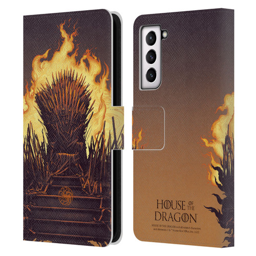 House Of The Dragon: Television Series Art Iron Throne Leather Book Wallet Case Cover For Samsung Galaxy S21 5G