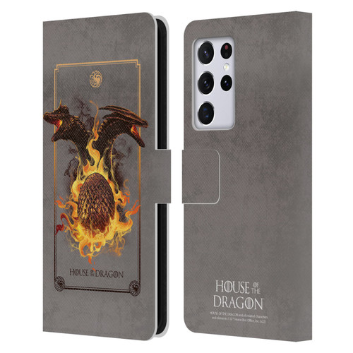 House Of The Dragon: Television Series Art Syrax and Caraxes Leather Book Wallet Case Cover For Samsung Galaxy S21 Ultra 5G